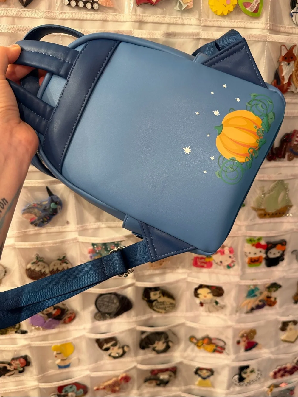 NWOT Loungefly Disney Cinderella Night Castle Backpack+wallet SET